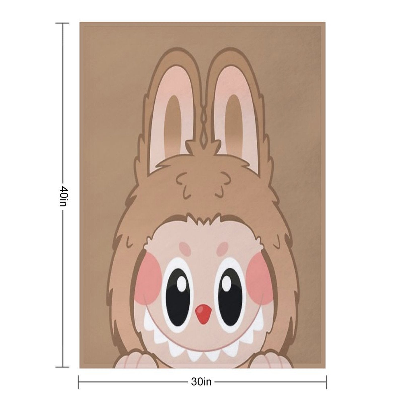 Labubu Toffee Peeker V2 Comfort Throw Blanket