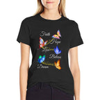Butterfly Faith Hope Love Believe Dream Christian  Moisture-wicking T-Shirt