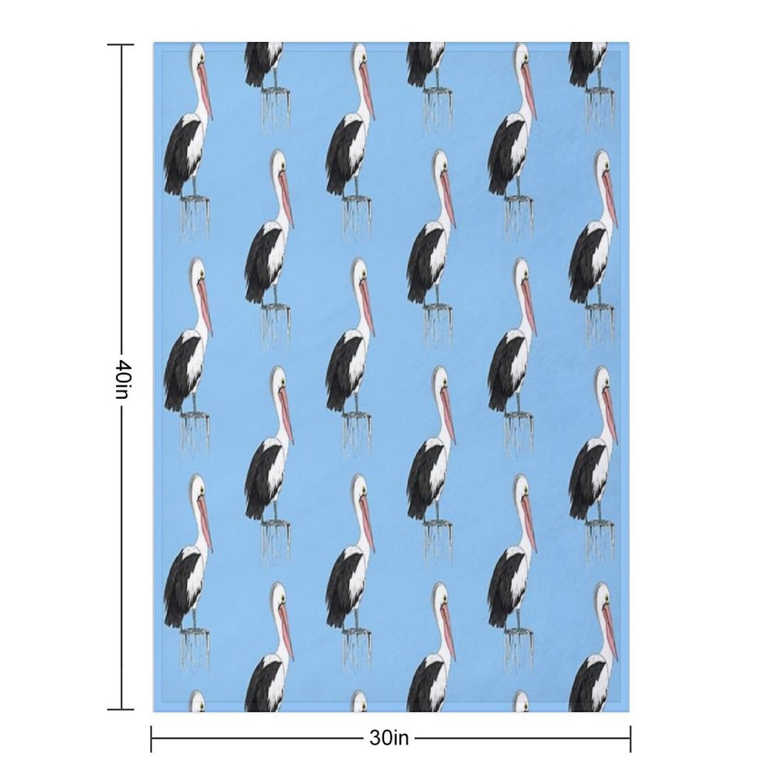 Australian Pelican Travel-friendly Throw Blanket