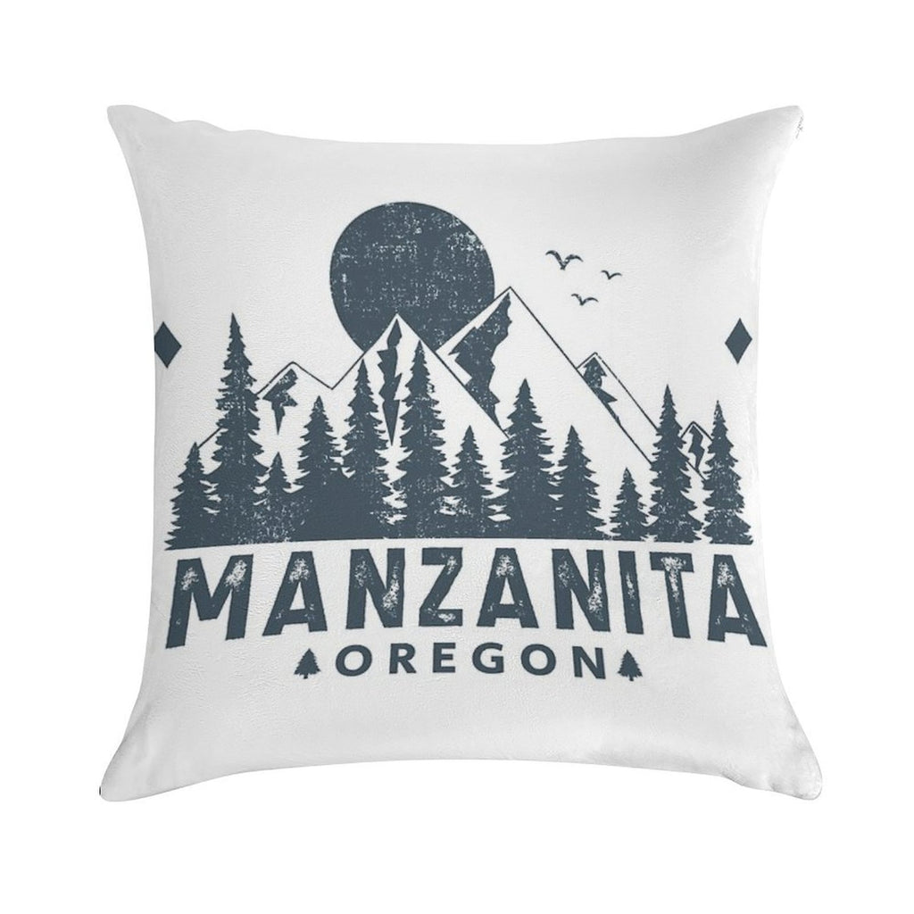 Manzanita Oregon Mountain Sight Soft Home Decor Throw Pillow