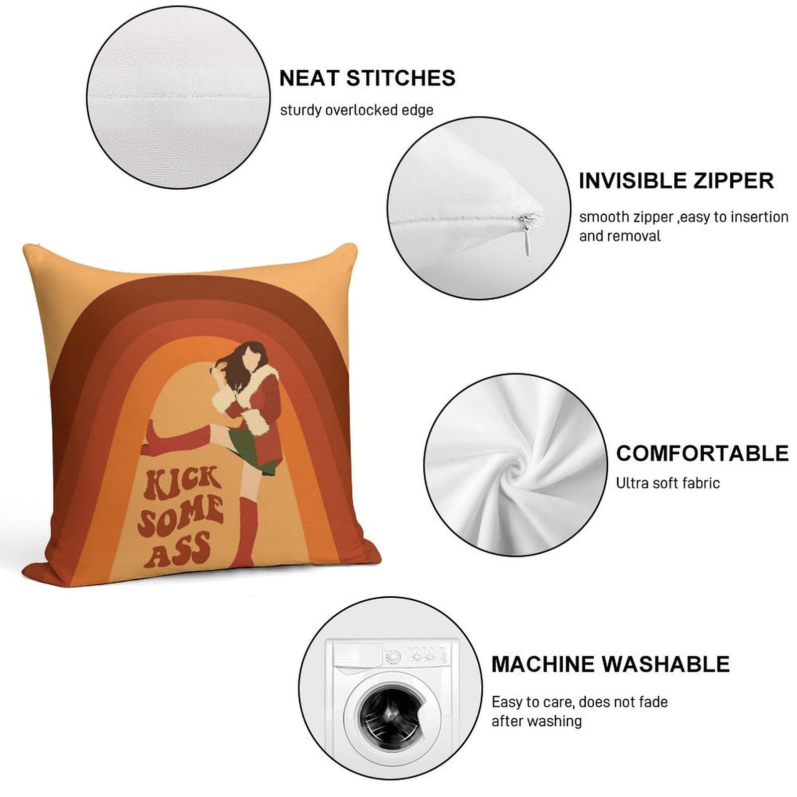 Kick Some Ass Soft Home Decor Throw Pillow