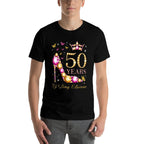 50 Years Of Being Awesome 50 Years Old 50th Birthday  Summer-ready Fabric T-Shirt