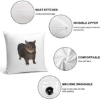 Spinning Oiia Oiia Cat Soft Shrink-Resistant Throw Pillow