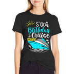 50th Birthday Cruise Squad Funny 50th Birthday Cruise Party  Graphic-printed T-Shirt