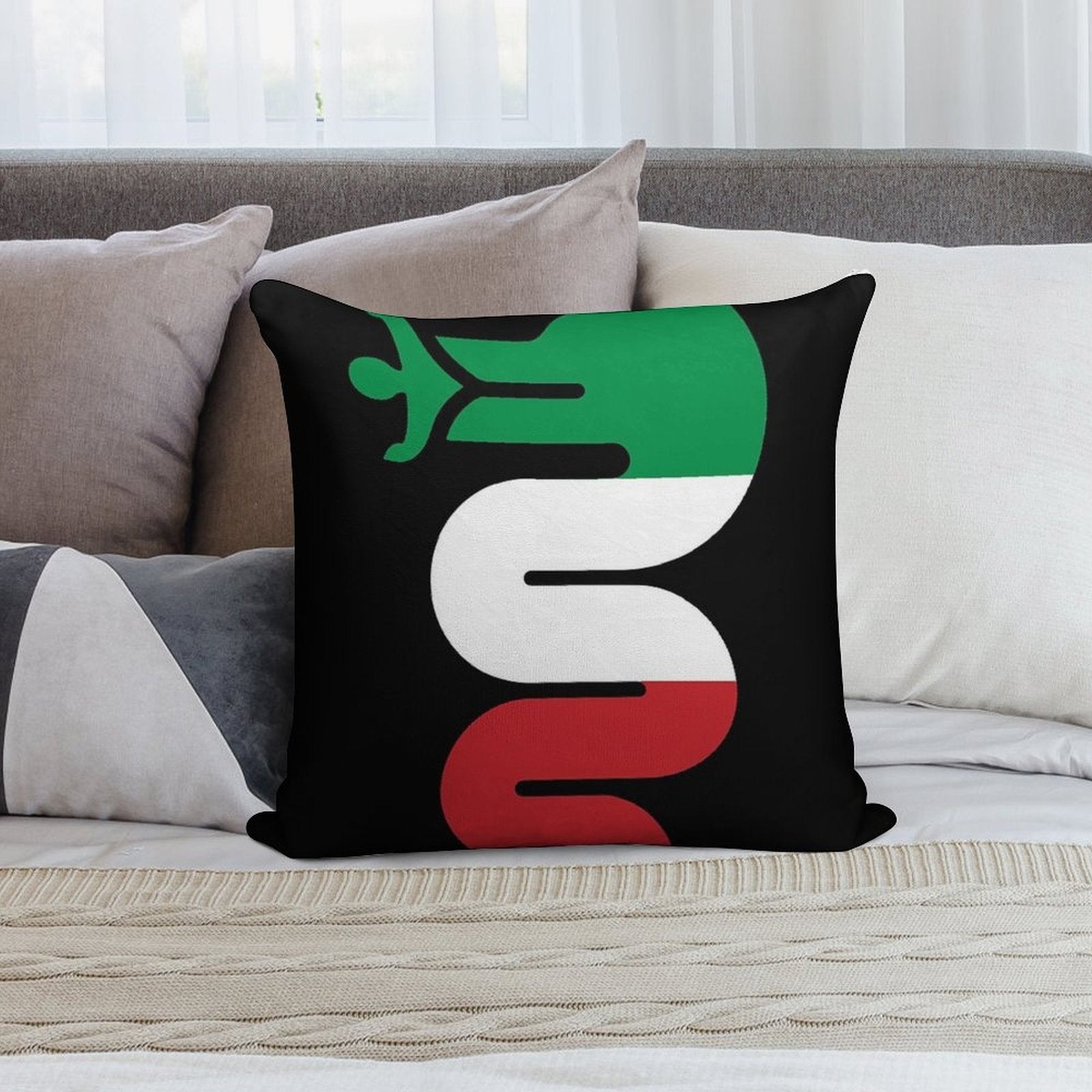 Alfa Romeo Snake  Classic T-Shirt Soft Shrink-Resistant Throw Pillow