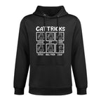 Outstanding Gifts for Cat Owner Cat Tricks Unisex-Adults, Unisex-Kids Black Classic Fit Cotton, Polyester Easy Care Hoodie