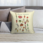 Tomato Varieties Spread Soft Durable Construction Throw Pillow