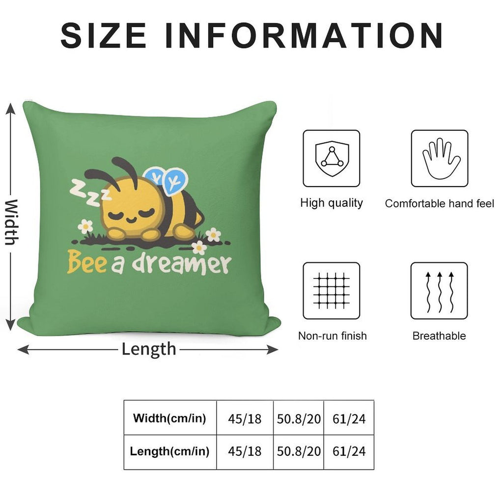 Bee A Dreamer Soft High-Density Material Throw Pillow