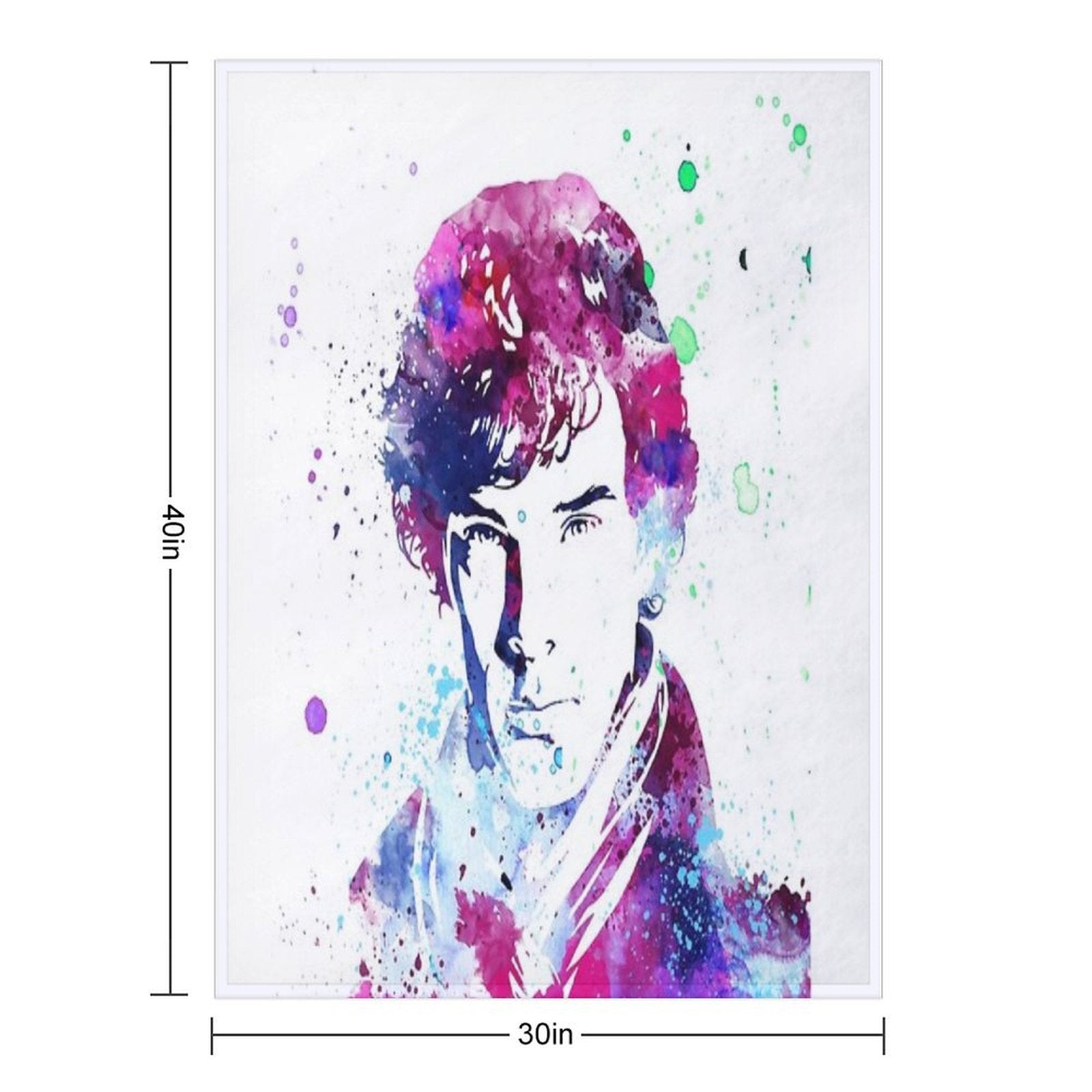 Benedict Cumberbatch Sherlock Plush Throw Blanket