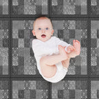 Bohemian Quilt C Plush Throw Blanket