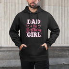 Dad Of The Birthday Girl Coquette Bow Birthday Family Breathable Fabric Hoodie