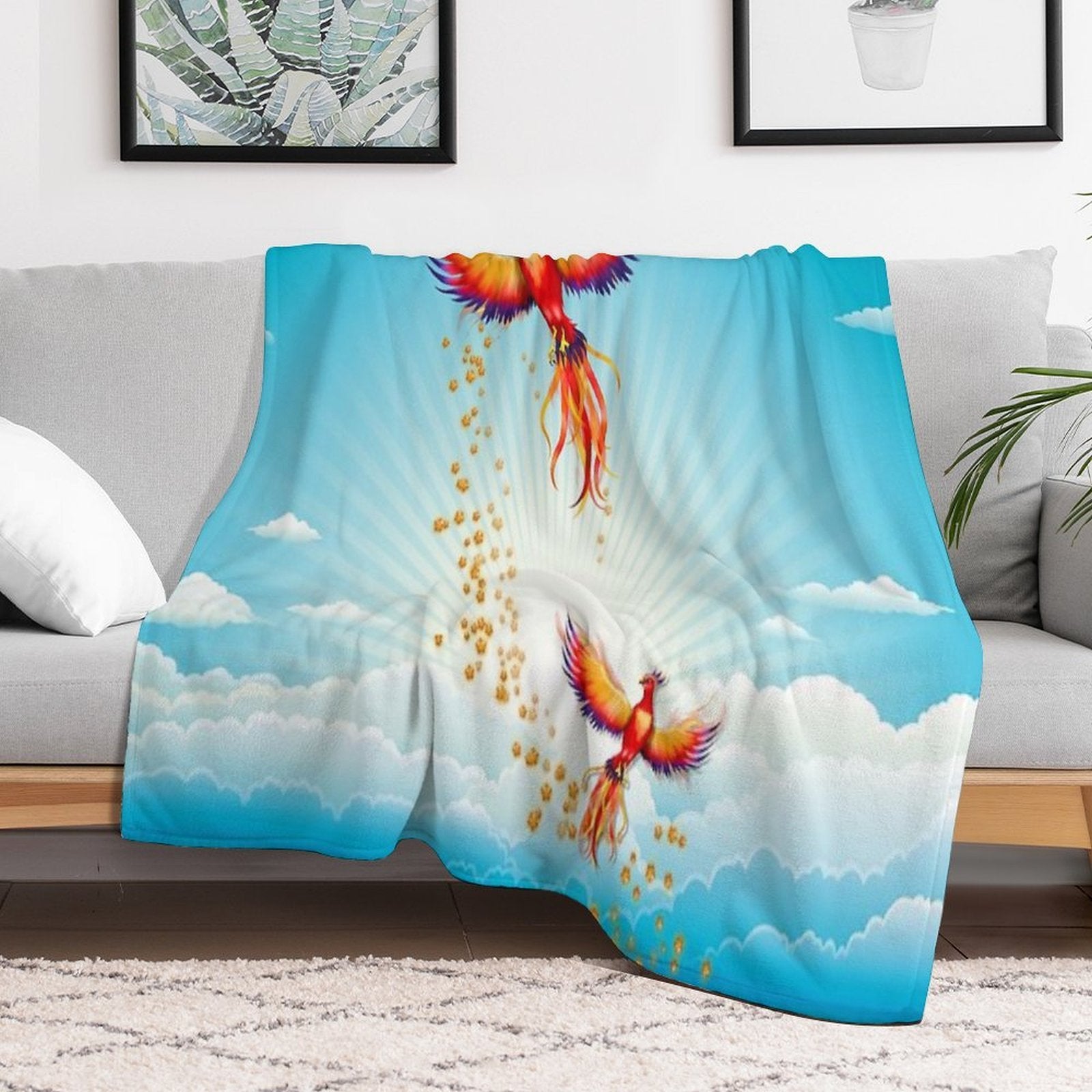 Phoenix Rising Easy Care Throw Blanket
