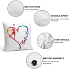 Netball Heart Soft High-Density Material Throw Pillow