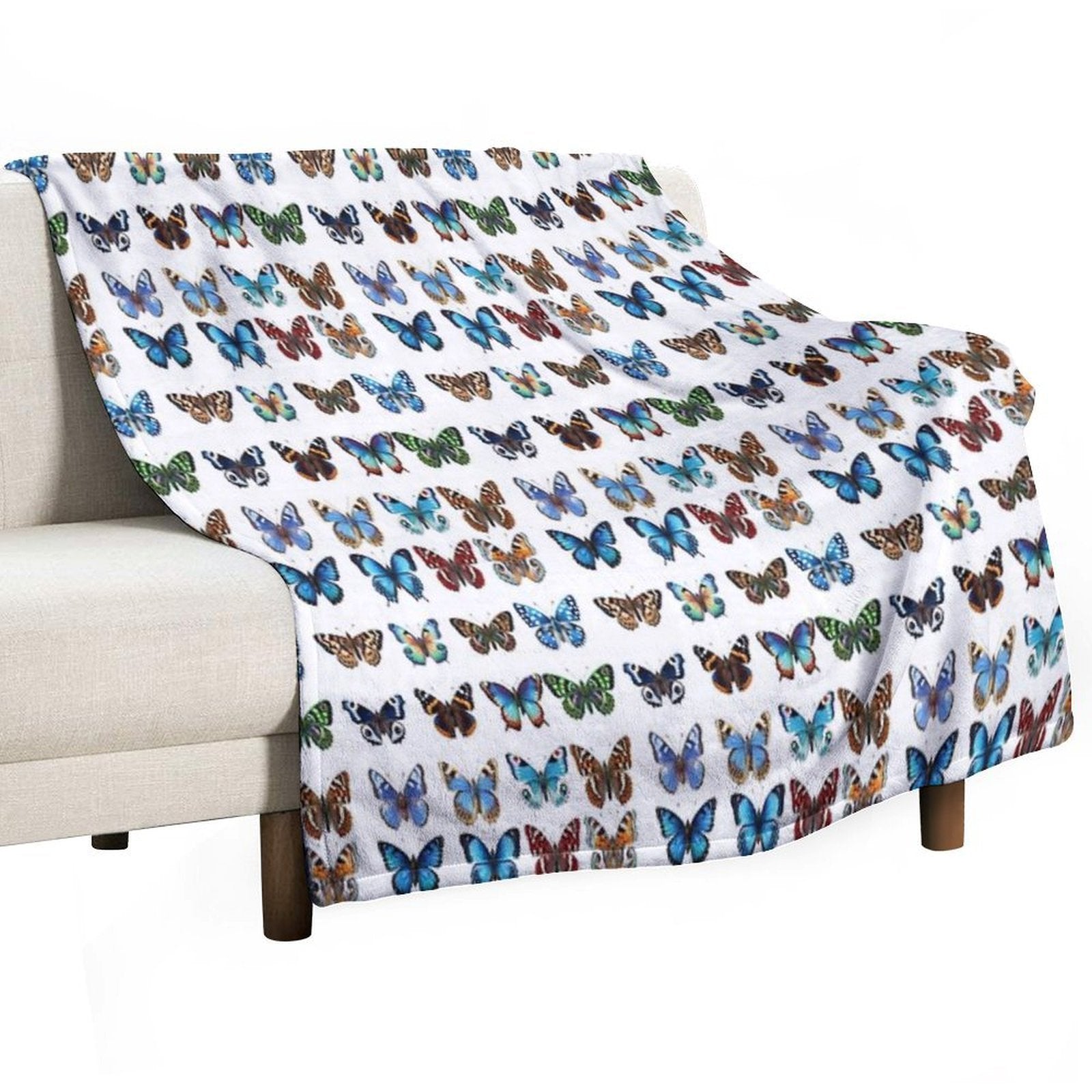 Butterflies Velvety-soft Throw Blanket
