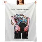 Pet Detective Cartoon Travel-friendly Throw Blanket