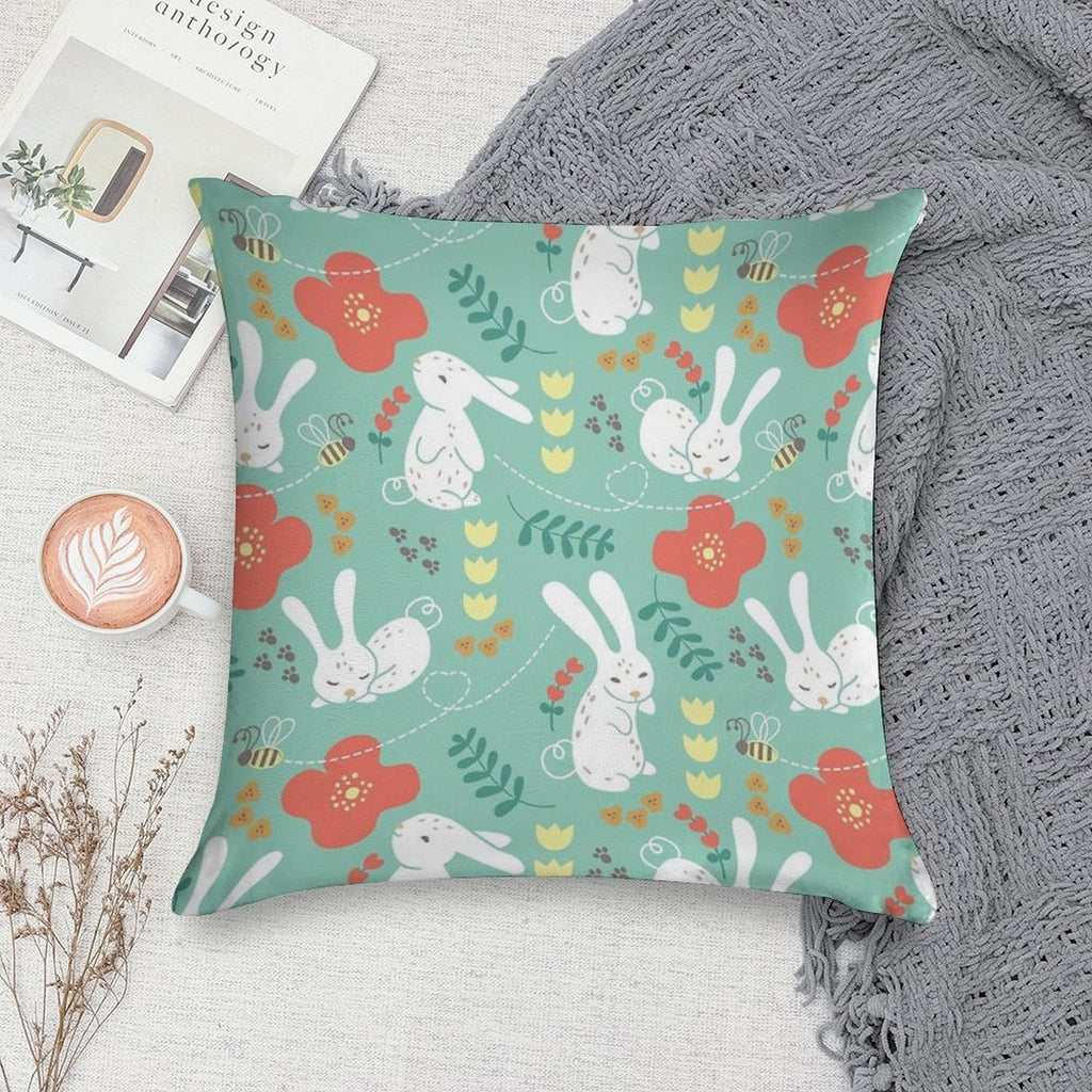 Rabbit Season Soft Shrink-Resistant Throw Pillow