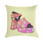 Pink Hot Girl Summer Fashion Platform Heel Soft Style Accent Throw Pillow