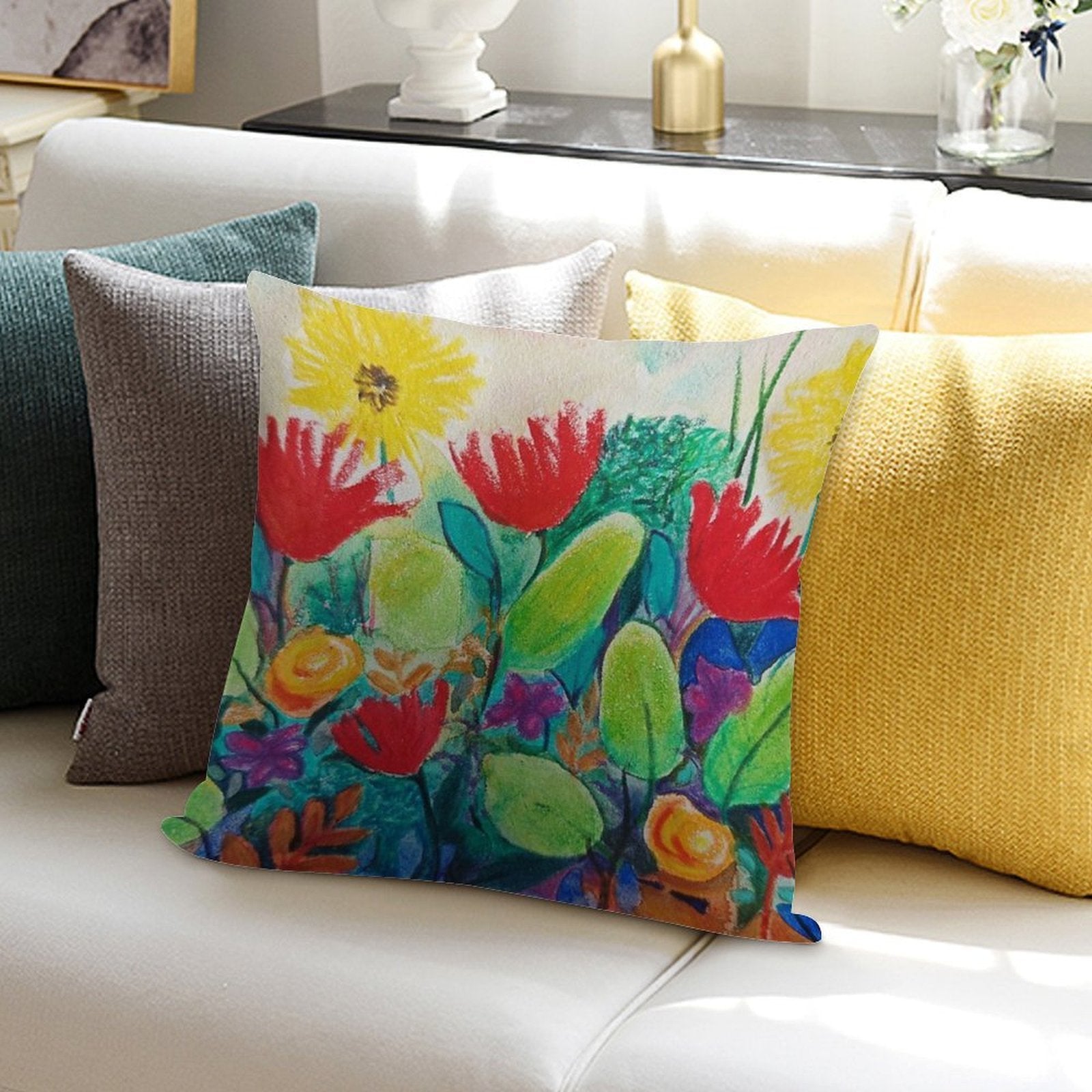 Flower Power Soft Warmth Comfort Throw Pillow