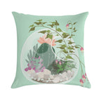 Round Terrarium Soft Home Decor Throw Pillow