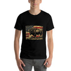 Retro American Cute Animal Bison Lovers Awesome Outfits  Slim-fit Cut T-Shirt