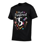 5th Birthday Let's Get Pampered I'm 5  Cotton T-Shirt