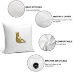 Cute Frog with Glasses Reading A Book Soft Multiple Sizes Throw Pillow