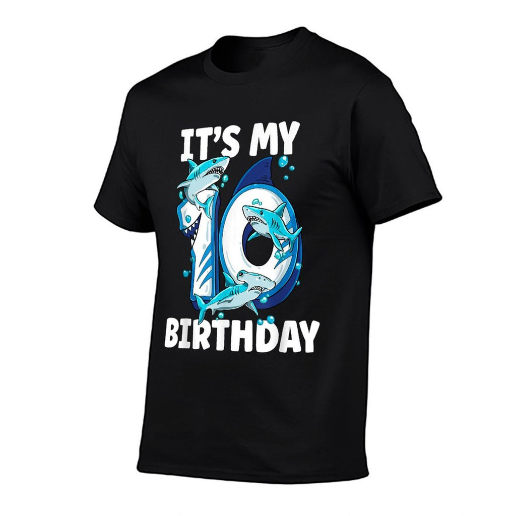 Shark 10th Birthday  Polyester Blend T-Shirt
