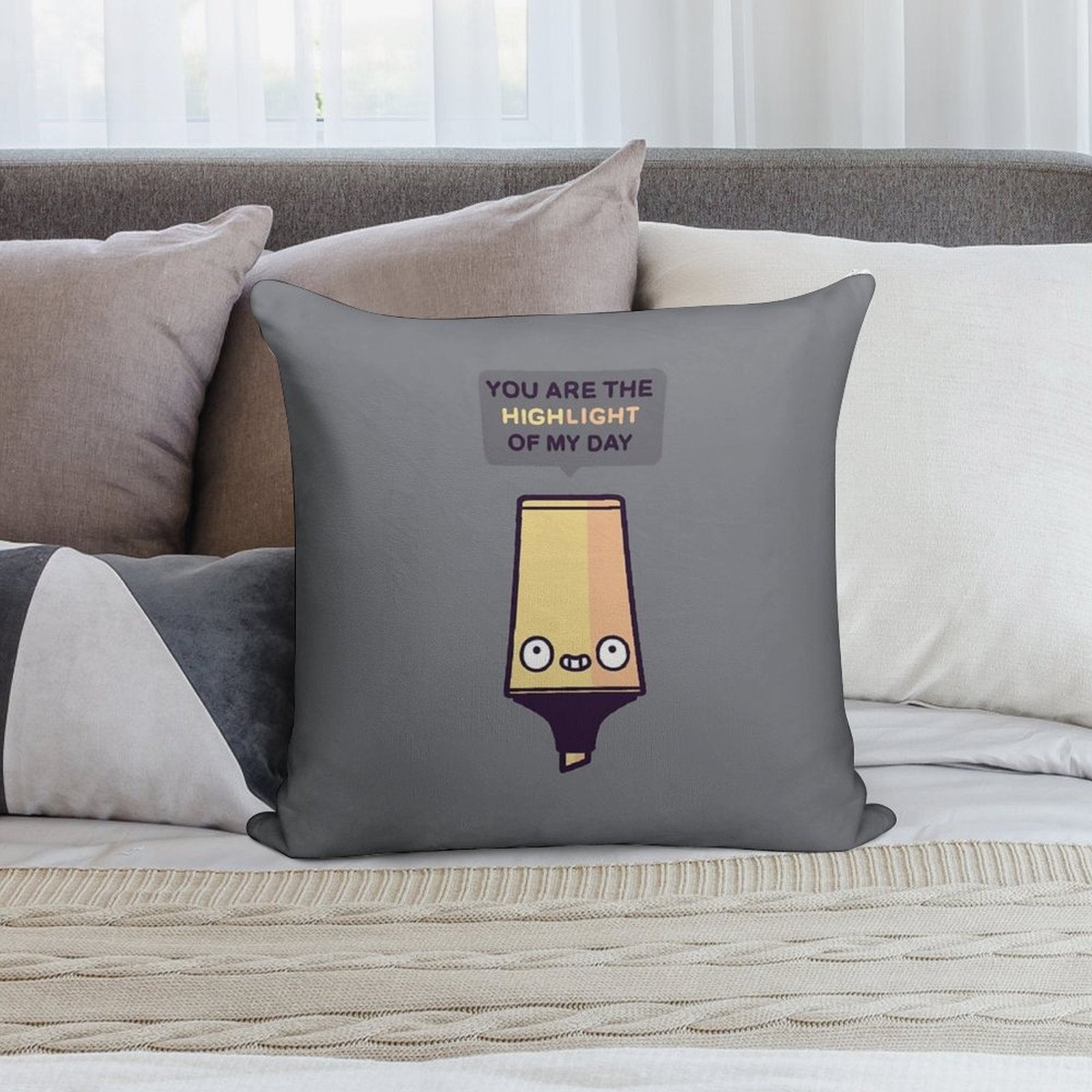 Highlight Soft Reinforced Edging Throw Pillow