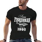30 Year Old Fisherman Fishing 1995 30th Birthday  Cotton T-Shirt