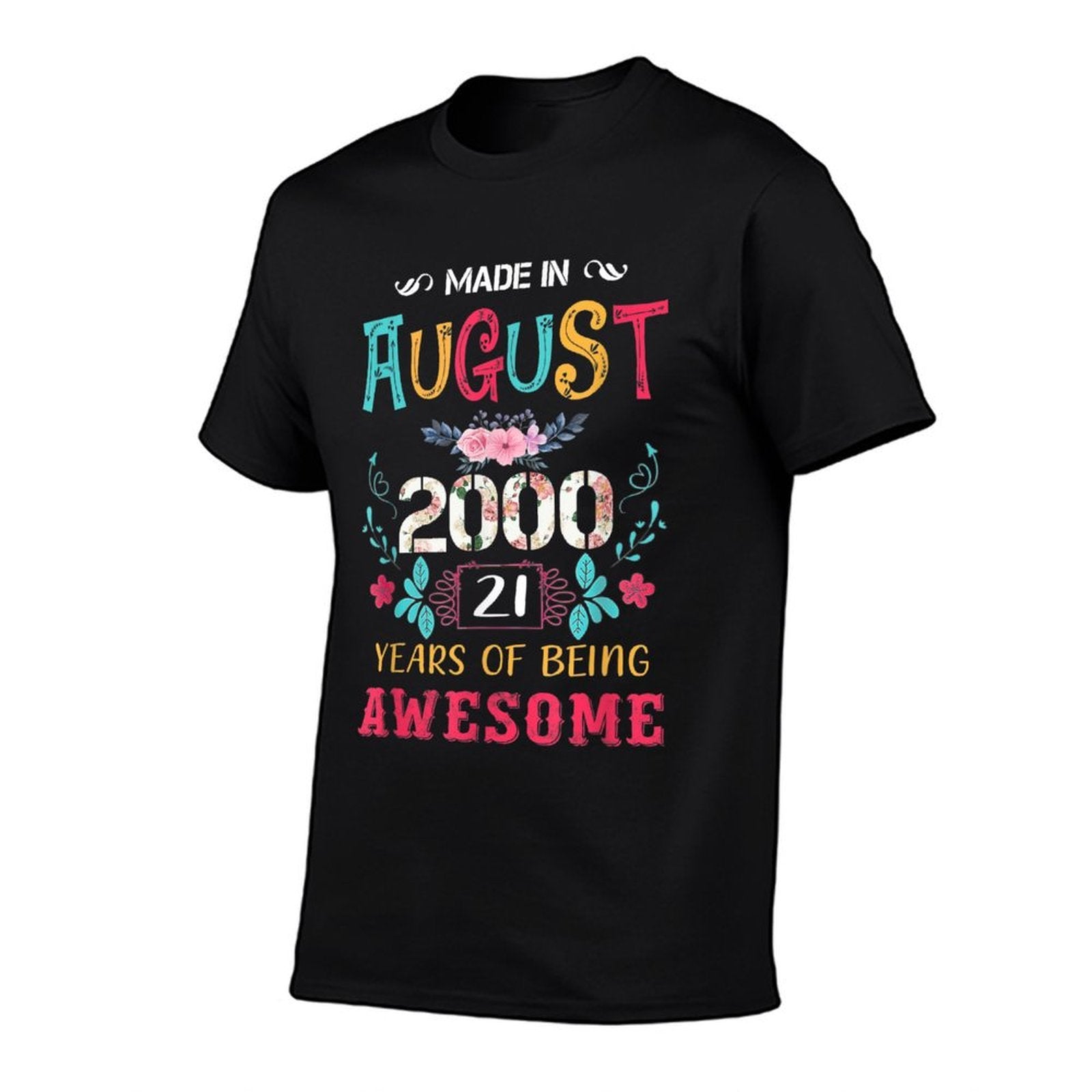 Funny Awesome August 2000 Vintage 21st Birthday  Wrinkle-resistant T-Shirt