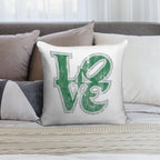Philadelphia Eagles LOVE Park Throwback Kelly Green Style Logo Football Philly Champs Soft Multiple Sizes Throw Pillow