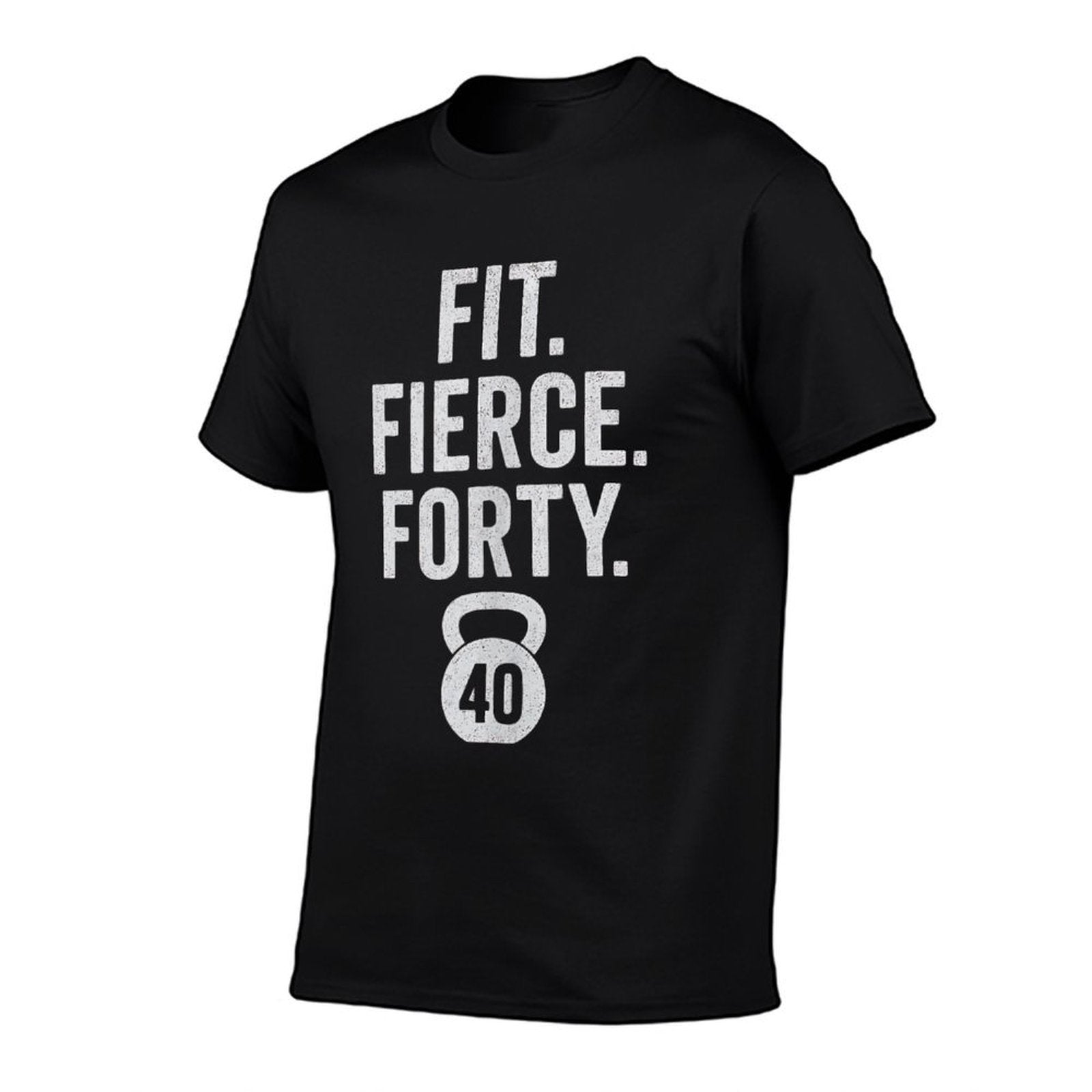 Fit Fierce Forty 40th Birthday Gym Gift for Men  Odor-resistant T-Shirt