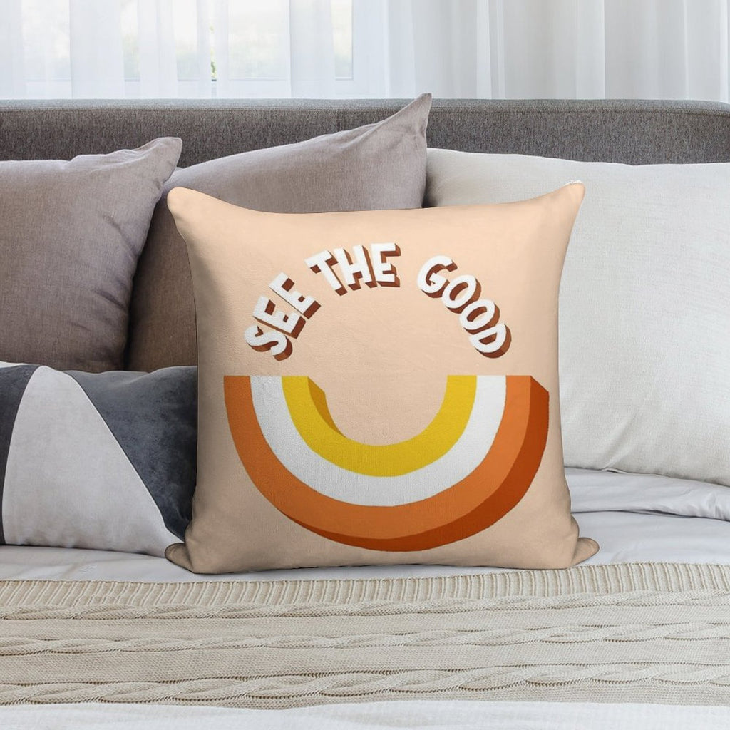 See The Good Rainbow Soft Luxury Feel Throw Pillow
