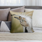 Asian Houbara Bustard Soft High-Density Material Throw Pillow