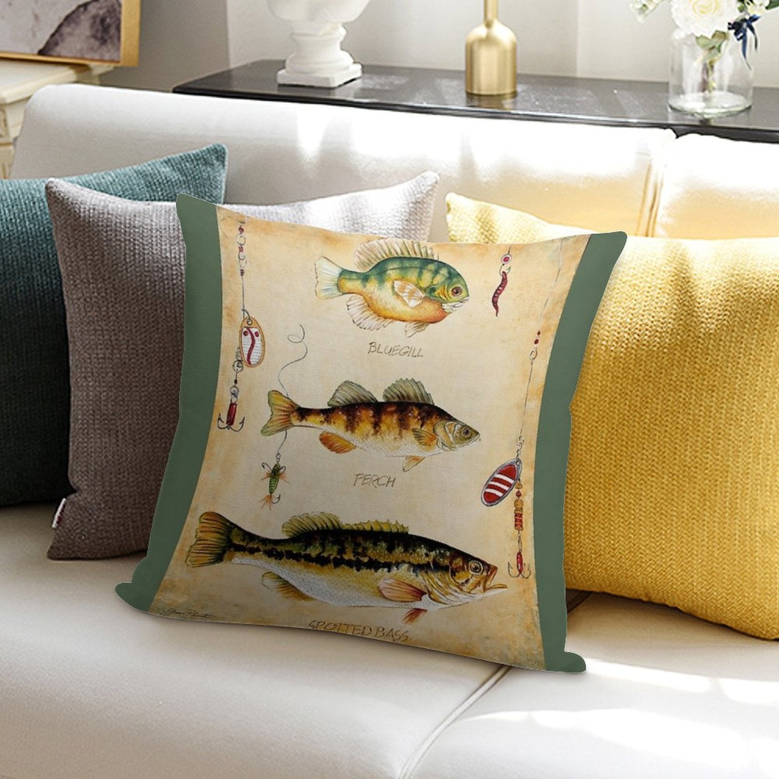 Fish Trio-C Soft Ultra-Soft Texture Throw Pillow