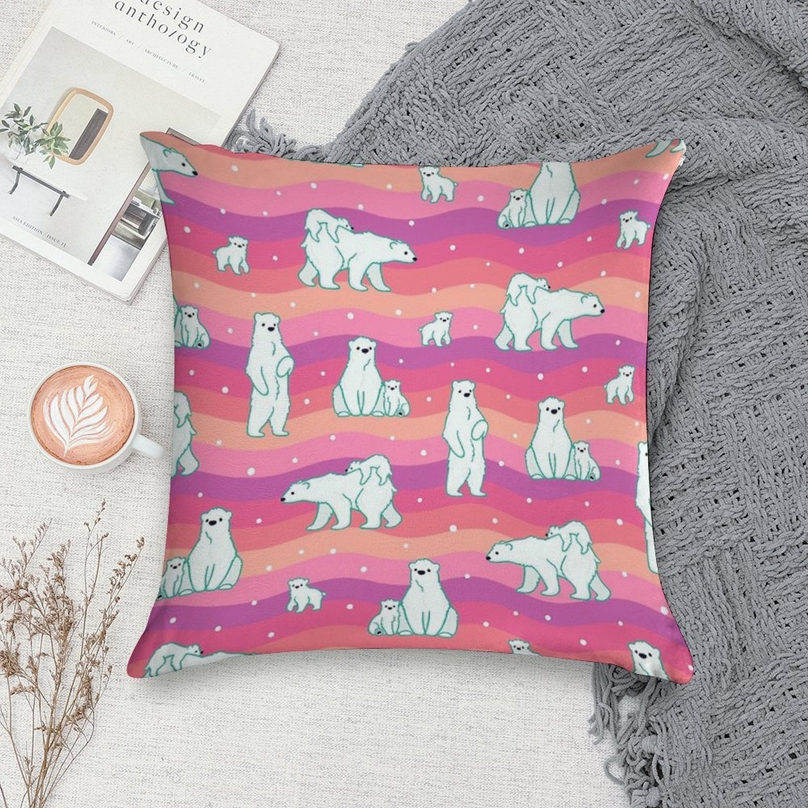 Polar Sunset Soft Gift Ready Throw Pillow