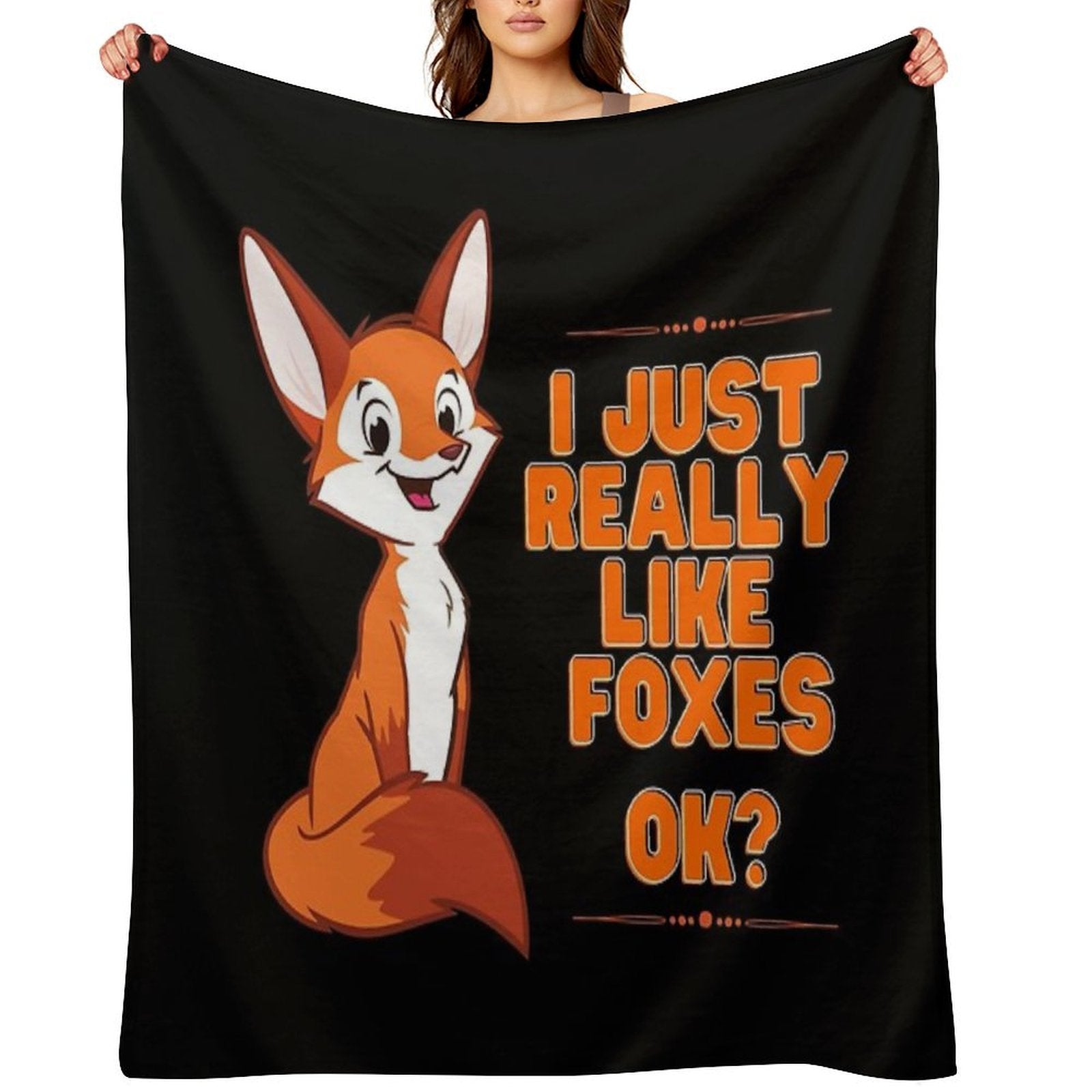 I Just Really Like Foxes Ok Anti-pilling Throw Blanket