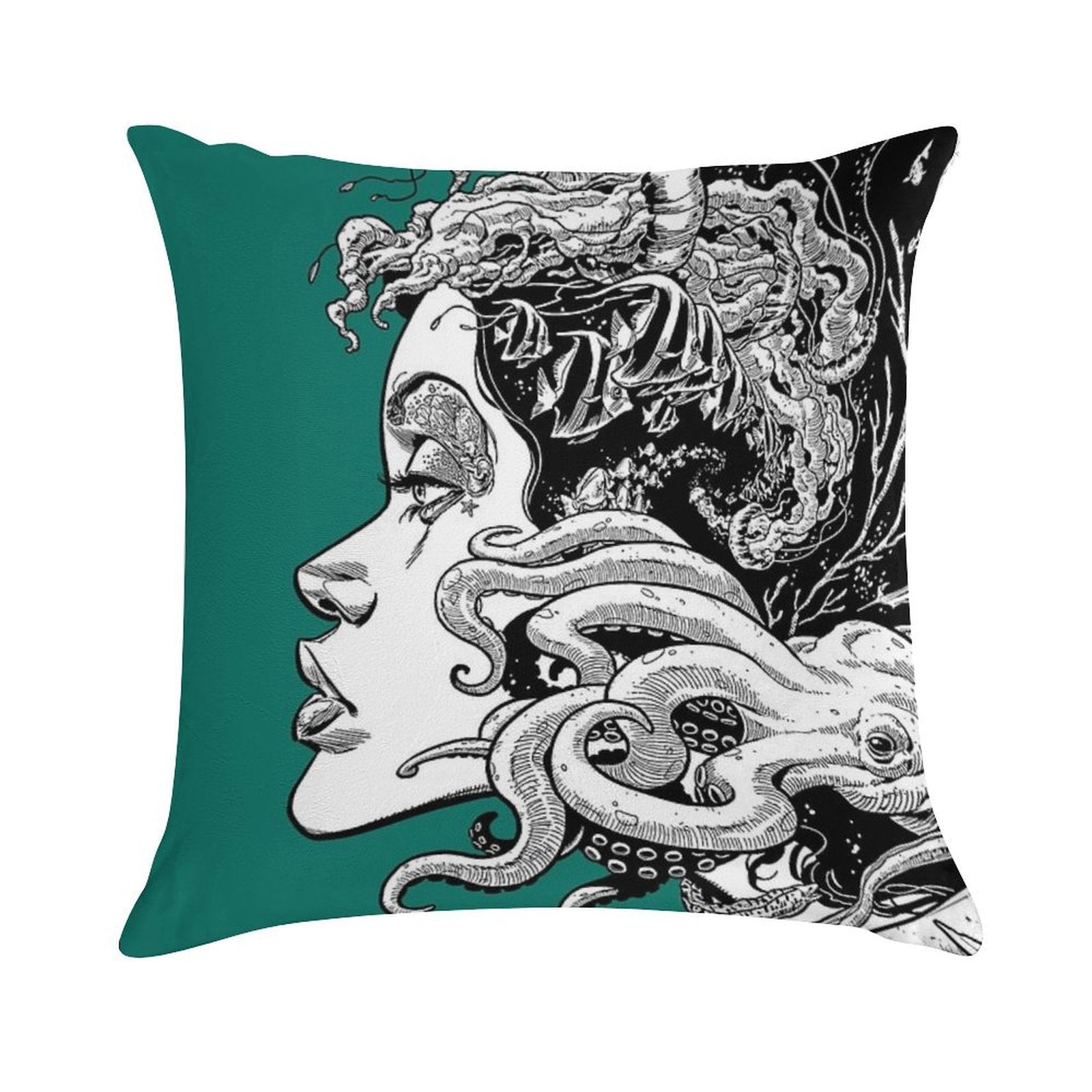 Poseidon's Mistress Alternate Soft Hidden Zipper Throw Pillow