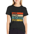 21 Year Old - Epic Since March 2001 - 21st Birthday  Odor-resistant T-Shirt