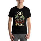 80 And Still Keeping It Reel 80 Birthday Fishing 80th BDay  Slim-fit Cut T-Shirt