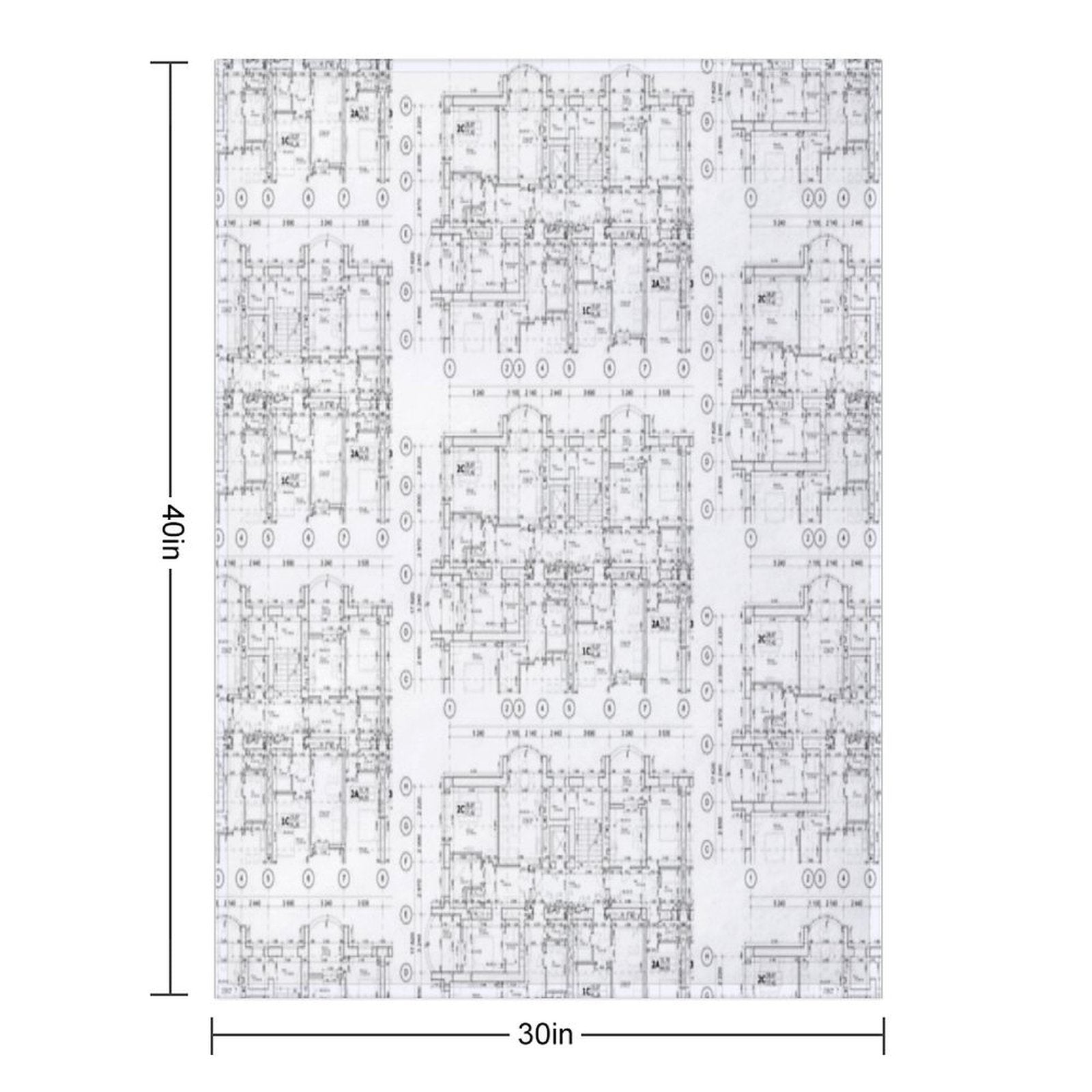 Detailed Architectural Floor Plan, Apartment Layout, Blueprint. Lightweight Throw Blanket