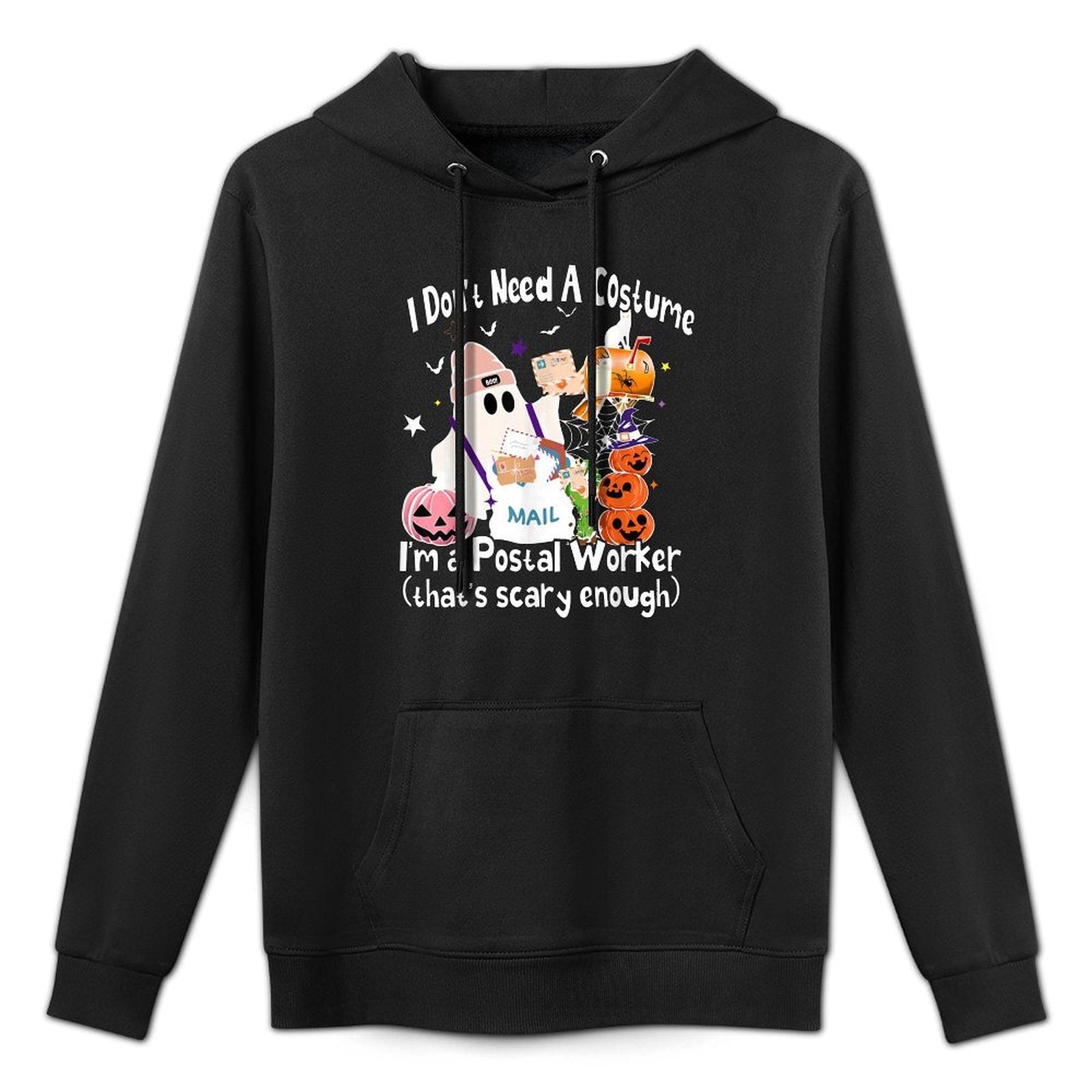 I Dont Need A Costume Im A Postal Worker Ghost Halloween Machine Washable Hoodie