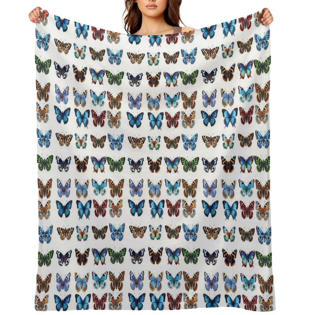 Butterflies Velvety-soft Throw Blanket