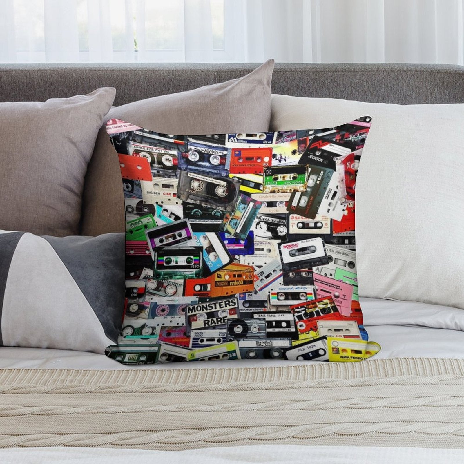 Cassette Tape Soft Ultra-Soft Texture Throw Pillow