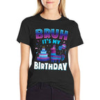 Bruh Its My Birthday Llama Pinata Kids Boys Girls  Versatile T-Shirt