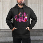 Lesbian Dragon Orange Pink Lesbian Pride Cotton-Polyester Blend Hoodie