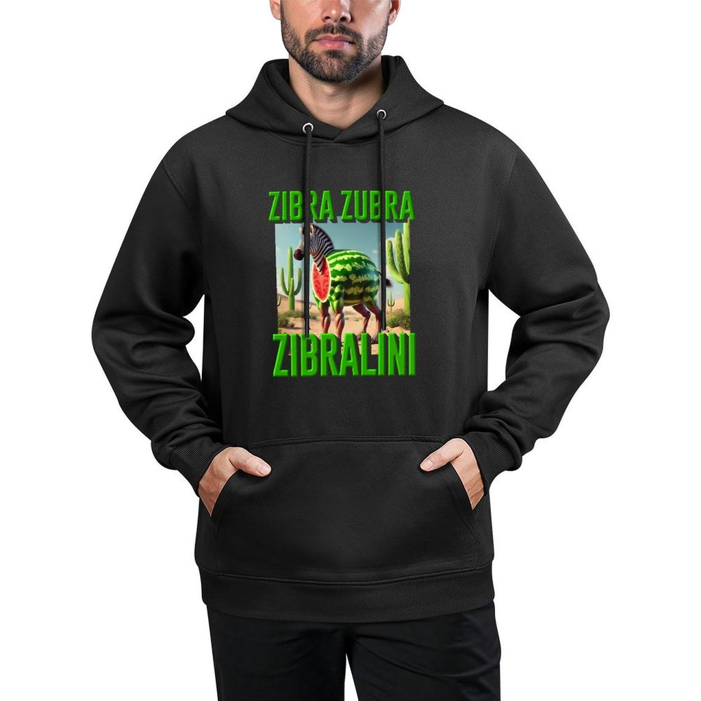 Kids Italian Brainrot Character Zibra Zubra Zibralini Kids Meme Premium Customizable Surface Hoodie