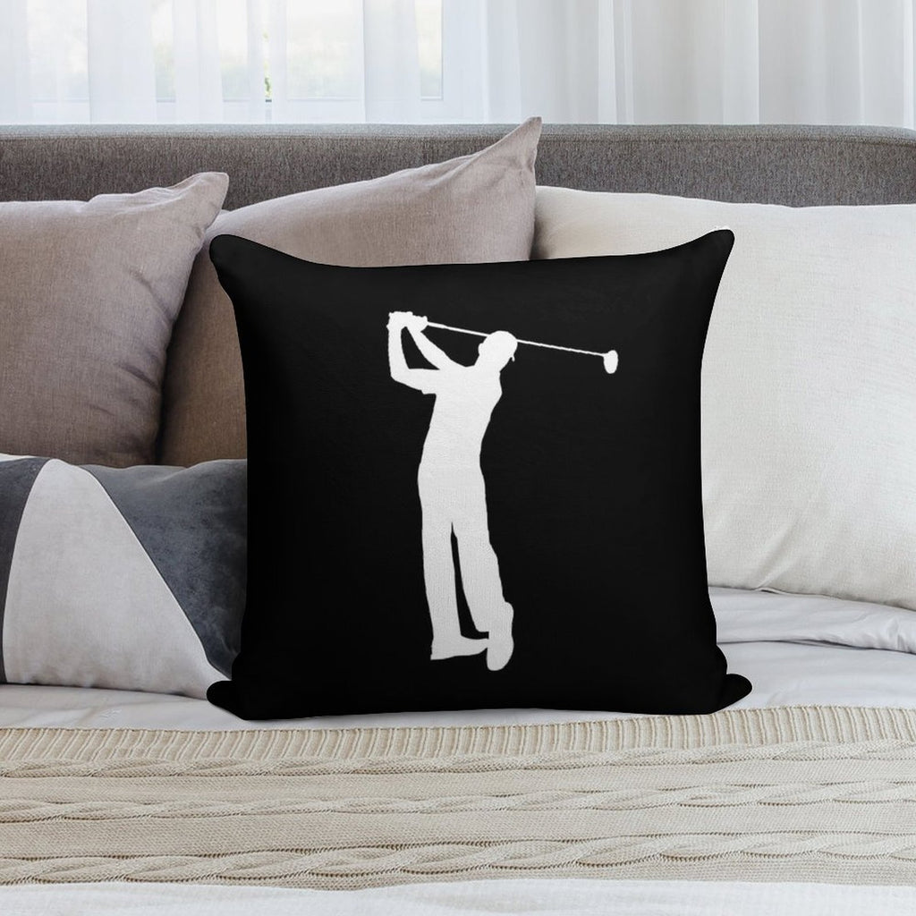 Golfer Soft Durable Construction Throw Pillow