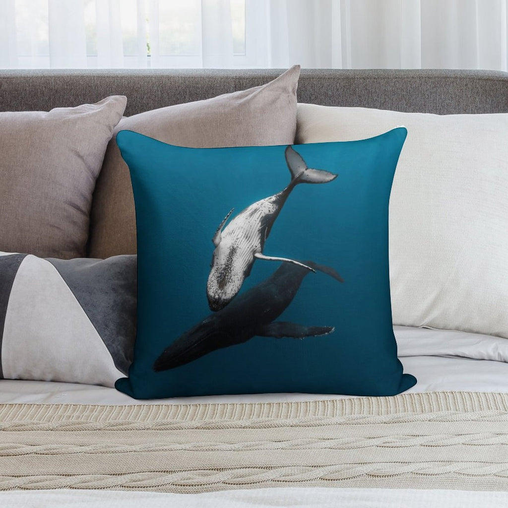 Whale Love Soft Gift Ready Throw Pillow