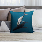 Whale Love Soft Gift Ready Throw Pillow